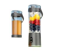 Portable Blender 600ml USB Rechargeable Mini Smoothie Maker for Shakes Fruit Travel Office Sport with 12 Blade Leakproof Lid (Gris-sx)