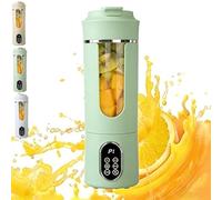 Portable Blender with 12 Stainless Steel Blades, 530ml Rechargeable Mini Blender with Travel Lid for Shakes and Smoothies, Electric Orange Juicer with Smart LED for Gym, Office,Travel (Green)