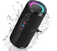 Portable Bluetooth 5.3 Speaker,Luminous Bluetooth Speaker With Reinforced Bas,Wireless Speaker With Tws Pairing 24H Autonomy,Waterproof Bluetooth Speaker,Powerful Bluetooth Speaker