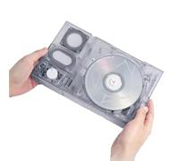 Portable Bluetooth CD Player, CD Players for Home, 2-in-1 Detachable Speaker & CD Player, Rechargeable, with LED Display, HiFi Sound, 3.5mm Stereo Output, for Home for Gift(Transparency)