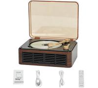 Portable Bluetooth CD Player with Speaker Vintage Rechargeable CD Player for Home Support USB/AUX FM Radio and Remote Control.