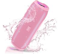 Portable Bluetooth Speaker, 20W Hd Stereo Bluetooth Speaker With Led Light, Portable Wireless Speaker 36H Playtime Super Autonomy, Waterproof Ipx6 Built-In Mic Support Aux, Tf/Usb, Fm Radio
