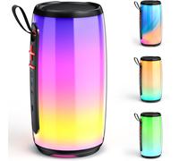 Portable Bluetooth Speaker 30W Waterproof Bluetooth Speaker 5.3 Wireless Speaker With Led Lights, Powerful Bass, Aux, Tf, Usb, Micro Sd, For Travel/Outdoor