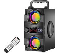 Portable Bluetooth Speaker 40W Boombox Wireless Stereo Super Bass Home Party Speakers With Dual Subwoofer For Outdoor/Indoor Support Fm Radio, Mp3 Player