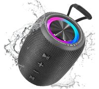 Portable Bluetooth Speaker, Bt5.3 Wireless Speaker 20W Bluetooth Speaker Rich Bass 16H With Led Light, Supports Fm Radio, Tf, Usb, Aux For Home, Cycling, Outdoor, Travel, Shower