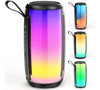 Portable Bluetooth Speaker, Wireless Speaker With Powerful Bass, 20H Battery Life, Rgb Light, Usb, Aux, Tf Card, Bluetooth Speaker For Party/Travel/Outdoor