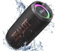 Portable Bluetooth Speaker With Led Light, Wireless Outdoor Speaker, 50W Powerful Sound, 30 Hours Battery Life, Aux Port, Usb, Tf Card, Bluetooth 5.3 And Ipx6 Waterproof