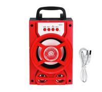 Portable Bluetooth Subwoofer Haut-parleur TF Carte U Disque Lecteur de Musique FM Radio Microphone pour Réunion Dance Party Conférence,Red