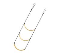 Portable Boat Rope Ladder - Telescopic Fishing Ladder 3-Step | Auxiliary Boarding Climbing Rope | For Inflatable Boats Kayaks Motorboats Canoes Flatboats Nylon Durable 93x32cm 133x32cm Swimming Pool D