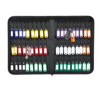 Portable Boite À Clés Avec 54 Étiquettes Clés Colorées Et Crochets, Boite A Clé Portable, Étui À Clés portable À Fermeture Éclair, Étanche Et Ignifuge, Organiseur De Clés Portables Avec Poignée