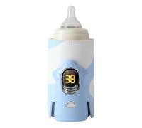 Portable Bottle Warmer for Travel - 248g Fast Heating Digital Display USB | Milk Warming Device for Home High-Speed Trains Hotels Travel Car Camping Activities