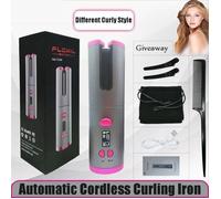 Portable boucleur sans fil automatique fer à friser cheveux bigoudi LCD bouclés cheveux machine @whicloudX10907