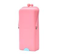 Portable Brush Holder, Suction Makeup Case, 8.27x3.94x2.17 inch Pencil Case with Foldable Design, Flexible Silicone Pencil Organizer, Travel Pouch with Steady Base, Beauty Tool for Hotel and Gym