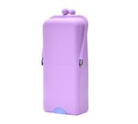 Portable Brush Holder, Suction Makeup Case, 8.27x3.94x2.17 inch Pencil Case with Foldable Design, Flexible Silicone Pencil Organizer, Travel Pouch with Steady Base, Beauty Tool for Hotel and Gym