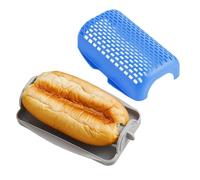 Portable Bun Warmer, Non Stick Hot Dog Cooker, 7.48x4.72 Inches Food Grade Heating Tray, Kitchen Roasting Tool, Warm Serving with Easy Clean Finish, Home Use for Breakfast Sausages