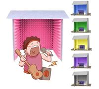 Portable Cabine Insonorisée,Bureau Cabine Vocale Bouclier Acoustique,Panneaux De Mousse Insonorisés, Cabine Vocale, pour Apprentissage, Bureau, Enregistrement, Diffusion en Direct