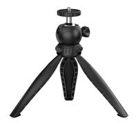 Portable Camera Tripod, Phone Tripod, Lightweight Réglable Cellphone Stand for Vlogging Recording Travel Hiking Camping Outdoor Car Desk, 7.99 Inches Black Aluminum Alloy