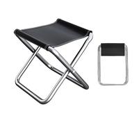 Portable Camping Stool, Folding Chair Collapsible Camp Stool Outdoor Footstool, for Travel Walking Hiking Fishing Picnic Barbecue(Black)