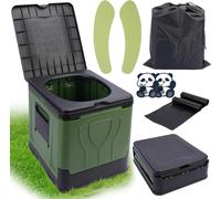 Portable Camping Toilet 30l,Camping Toilet For Men And Women,Portable Toilet Campsites Max 150kg,Portable Toilet For Outdoor Camping,Festivals,Traffic Jams,Tents