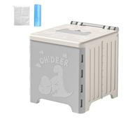Portable Camping Toilet, Folding Travel Potty with Lid & Carry Bag, Lightweight ABS Design for RV, Beach, Hiking, Fishing, Car Trips, Toddler & Elderly Use, 23x22x23cm