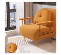 Portable Canapé-lit Pliant Moderne, canapé-lit avec Dossier réglable Multifonctionnel, Fauteuil inclinable Convertible, adapté au Salon, à la Chambre Coucher(Orange,80cm)