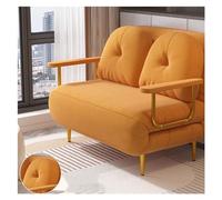 Portable Canapé-lit Pliant Moderne, canapé-lit avec Dossier réglable Multifonctionnel, Fauteuil inclinable Convertible, adapté au Salon, à la Chambre Coucher(Orange,100cm)