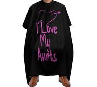 Portable Cape de Cheveux, J'aime mes tantes, Tablier de Barbier Imperméable Cape de Coupe de Cheveux pour Femmes Hommes Adultes