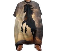 Portable Cape de Coupe de Cheveux, Étalon noir sauvage se cabrant, Capes de Coiffeur Réglable Cape de Coupe pour Couper Salon Coiffeurs