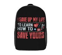 Portable Cartable Scolaire Étude De Médecine en Disant Sacs D'École Loisir Multicolore Sac À Dos d'affaires pour Trekking, Loisir, Voyage, 42X32X14Cm