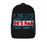 Portable Cartable Scolaire J'aime Seulement La Musique R&B des Années 90 Sac À Dos d'affaires Utilisation Quotidienne Sacs De Voyage pour Scolaires, Voyage, Gym, 42X32X14Cm