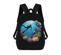 Portable Cartable Scolaire Plongée Aux Antilles dans Les Mers des Caraïbes Sac À Dos De Voyage Imperméable Sac À Dos d'affaires pour Trekking, Loisir, Bureau, 42X32X14Cm