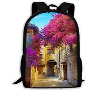 Portable Cartable Scolaire Village Américain Sac À Dos d'affaires Imprimé Sac À Dos D'École pour Trekking, Voyage, Scolaires, 42X32X14Cm