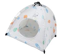 Portable Cat Tent | Foldable Pet Bed for Cats/Puppies/Small Animals | Cartoon Print Washable Fabric with Removable Cover | Indoor & Outdoor Use