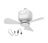 Portable Ceiling Fan, Wireless Camping Blower, Remote Control , Hanging Hook Design, Quiet Air Circulator, Ideal for Gazebo Shade, Patio Breeze, Bedroom Cooling, Tent Use, Workshop Ventilatio