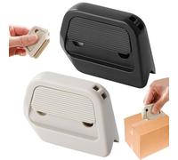 Portable Ceramic Box Unpacking Knife with Automatic, Auto-Retract Ceramic Mini Box Cutter, Retractable Cardboard Cutter with Right Angle Groove for Office Home Crafts-2pcs