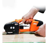 Portable Cercleuse Automatique,Machine d'emballage Tenue dans La Main 60-2800N Ajustable pour 13-16Mm Largeur Pet/PP Sangles,3000mAh Cercleuse sur Batterie,Orange