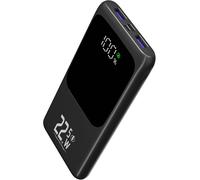 Portable Charger 10000mah-20000mah 22.5w Pd & Qc 3.0 Power Bank Quick Charge 3 Outputs 2 Inputs External Battery Compatible With Iphone Tablets And More (Black, 10000mah)