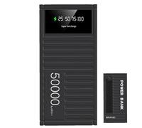 Portable Charger Bank ABS 50000mAh, 66W Fast Charging Multifunctional Phone Energy Bank with LED Display for Hiking, Camping, Outdoor, Travel