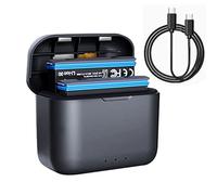 Portable Chargeur Boîtier de Batterie Compatible avec Insta360 X2, étui de Chargeur Rapide pour Insta360 X2 Batteries et Cartes SD Stockage