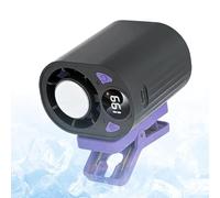 Portable Clip Fan, Digital Display Cooling, 199 Speed Rechargeable Mini Fan, Clip on Stroller Air Circulator Hands Free Personal Cooling Tool, for Cycling Travel Fishing Jobsite Road Trip Beach Use