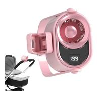 Portable Clip Fan - Digital Screen Air Circulator, Rechargeable Silent Breeze Generator, Adjustable Desktop Cooling Equipment | Lightweight Energy Saving Comfort Accessory For Nursery Workstation