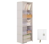 Portable Closet Wardrobe - Heavy Duty Garment Organizer with Breathable Fabric Cover, Foldable Hanging Rack Cabinet | Space Saving Clothes Storage Unit for Bedroom Apartment Dormitory Laundry