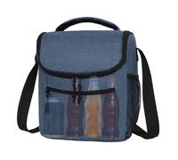 Portable Cooler Bag, Soft Insulated Backpack, Thermal Lunch Carrier, Lightweight Daypack for Backpacking, Picnic, Walking, and Outdoor Activities, 9.45x1.97x10.63 inches