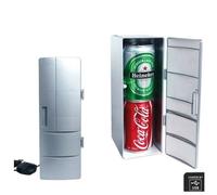 Portable Cooler/Warmer USB Réfrigérateur Réfrigérateur Mini Canettes de Boissons Cooler pour Bureau PC Portable USB Gadgets