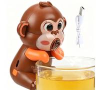 Portable Cooling Fan, Mini Usb Beverage Chiller, Cute Monkey Cup Coolings Gadget with Compact Airflow System, Rechargeable Food Cooling Tool with Smart Design, Drink Coolings Fan for Home Office Desk