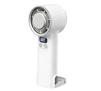 Portable Cooling Gadget Fan - High Speed Rechargeable, 19.6 X 7.6 X 4.6 Cm ABS Mini Handheld, Digital Display Device, Fan With Long Battery Life | For Outdoor Travel Hiking Camping And Backpacking