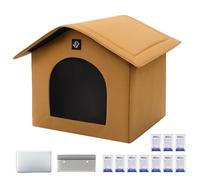 Portable Cooling Pet House, Ice Pack Absorbent Bags, Insulated Shelter Kennel, 12.6x12.6x9.84 inches for Cats Kittens Small Dogs Indoor Use to Keep Pets Comfortable in Warm Weather