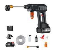 Portable Cordless Pressure Washer 600 PSI -Battery Powered Pressure Washer with 6-in-1 Nozzle & 17FT Hose, Lightweight Cordless Power Washer for Car, Patio & Outdoor Cleaning (6000mAh)