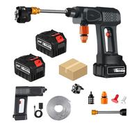 Portable Cordless Pressure Washer,Cordless Pressure Washer,30000mAh Battery Power Washers, 6 in 1 Adjustable Nozzle Power Washers,for Cleaning Cars, Patios, Fences, Homes (30000Mah,2 Battery)