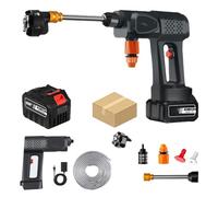 Portable Cordless Pressure Washer,Cordless Pressure Washer,30000mAh Battery Power Washers, 6 in 1 Adjustable Nozzle Power Washers,for Cleaning Cars, Patios, Fences, Homes (30000Mah,1 Battery)